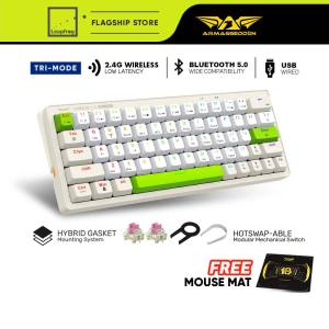 Armaggeddon Triple Mode Bluetooth RGB 63 Keys Mechanical Gaming Keyboard | GMK 100