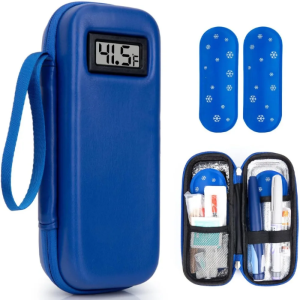 Insulin Cooler with Temperature DisplayPortable Insulin Cooling Bag Diabetic Pocket Thermal Insulated Drug Freezer Box