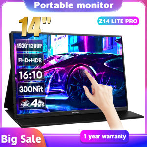 ZEUSLAP Z14 Lite Pro 14" 16:10 Touch Portable Monitor 1920*1200P 100%sRGB 300Cd/m² Travel Display for LG Gram Laptop Computer Extend Screen