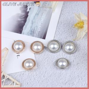 CISWGE 10pcs ngọc trai Kim Loại Shank nút cho may scrapbooking DIY Craft trang trí