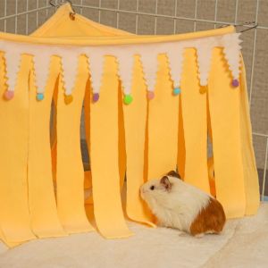 CARING PETS Tam giác Lều cho thú cưng dải tua rua Mềm Thoải mái Ổ lều cho chuột Hamster Giường treo Chuột Che nắng Ổ góc cho chuột Hamster Dành cho chuột lang Chuột Hamster