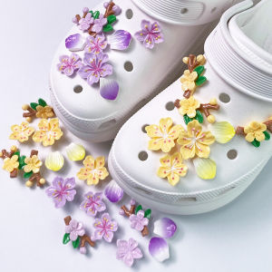 Crocs Jibbitz Charms Branch Peach Blossom Shoe Buckle Detachable Shoe Flower Decoration for Crocs