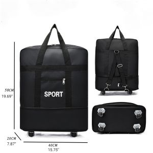 Homepeas® Large Capacity Travel Bag Expandable Foldable with Removable Wheels