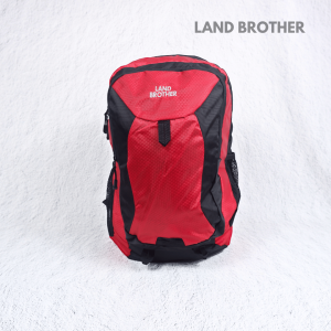 Tas Ransel Pria Wanita Backpack Tas Punggung Black Red Land Brother