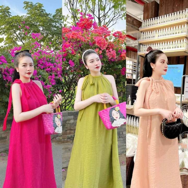 Váy Bầu Đầm Bầu 2 Dây, Chất Đũi Tăm Hàn, Dáng Dài, Xinh Xắn Mặc Đi Chơi Đi  Biển A186 Lin Store66 | Shopee Việt Nam