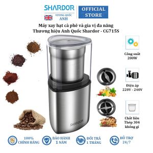 Máy xay hạt cà phê và gia vị đa năng nhãn hiệu Shardor CG715S công suất 200W - Hàng chính hãng bảo hành 12 tháng