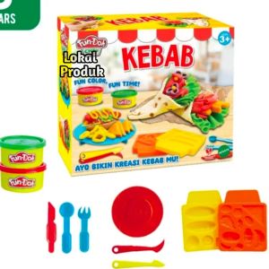 Mainan Kerajinan Anak Yang Menarik Fun Doh Kebab Edisi Makanan Yang Unik 28205 | Mainan Anak Murah Dan Bahan Premium Tidak Mudah Rusak Fundoh Plastisin Mainan Lilin Yang Bisa Di Bentuk Dengan Variasi Makanan | Set Hadiah Anak Fun Color Fun Time