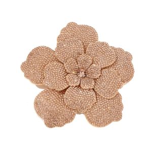 GOUPO Three-dimensional Camellia Rhinestone Flower Patches DIY Craft Sewing Supplies Embellishment Flower Brooch Fabrics Fashion Sparkling Sew-On Applique Dress Decoration