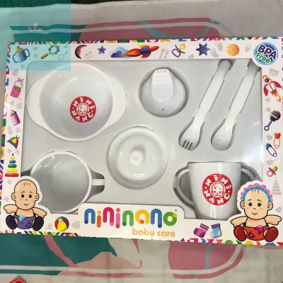 NININANO Baby Care Feeding Set Medium / Perlengkapan Makan Bayi / Paket Perlengkapan Bayi / Gift Baby / Hadiah Bayi / Paket Tempat Makan Bayi / Baby Set Feeding