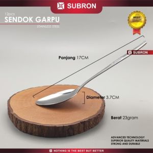 SUBRON 12pcs Sendok Garpu 25gr Makan Spoon Fork Stainless Rumah Resto