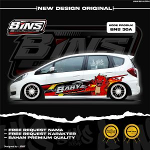 BNS30-STIKER MOBIL DECALL ERTIGA XENIA AVANZA JAZZ YARIS GRATIS GANTI NAMA DAN GAMBAR