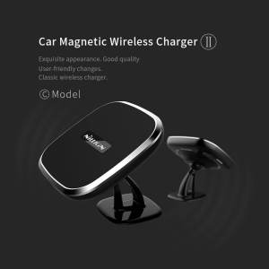 Nillkin Car Magnetic II Wireless Charger - Fast Charge Model - Handsfree Fast charging high speed mount air con vent aircon windscreen window dashboard navigation GPS Grab Safe Convenient Magnetic Tangle free Cable