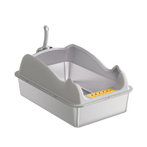 🔥กระบะทรายแมว🔥 สแตนเลส กลิ่น สะอาดง่าย ต้านเชื้อไม่เก็บกาก ไม่ยึดขี้ สามารถใช้งานได้3ปี Stainless Steel Cat Litter Box