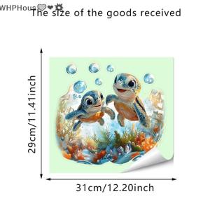 WP💓💛💖 1 3Pcs Cute Elephant Duck Turtle Glow-in-the-Dark Toilet Sticker Bathroom Toilet Lid Decor Home Wall Decoration Decal