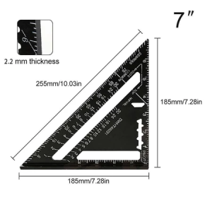 Thước Ke Góc Tam Giác Hợp Kim Nhôm Có Độ Chính Xác Cao Đến 99% Thước Góc Phải Góc Đa Năng 90 Độ