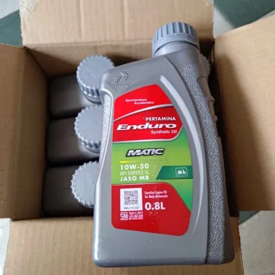 OLI ENDURO MATIC OIL MOTOR MESIN PERTAMINA MATIK 800ML 0.8L 1 DUS ISI 6 BOTOL