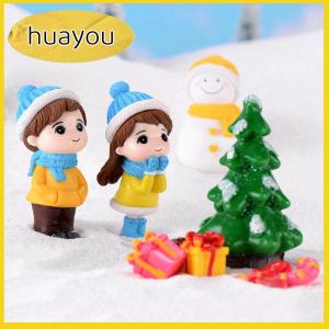 huayou Mùa Đông Vài DIY Mini Thu Nhỏ Bức Tượng Người Tuyết Micro Cảnh Quan Vườn Trang Trí Nội Thất