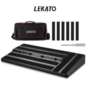LEKATO Guitar Pedal Board Large Capacity with Built-in Power Supply Room & Carry Bag Guitar Effects Pedal Rack