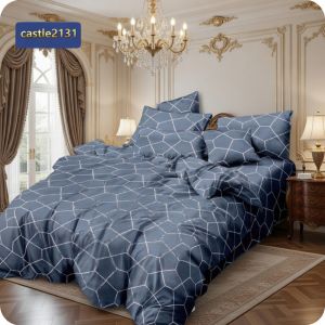 4-in-1 Hotel Quality Premium Bedding Set Printed Comforter 1 Fitted Sheet + 2 Pillowcases Soft Home Textile