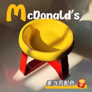 ชามอาหารสัตว์เลี้ยง ชามสุนัข หมา แมว ชามอาหารแมว ชามให้อาหารสัตว์เลี้ยง CW78 Chin with Bowl Holder Cat Bowl