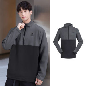 Cameljeans Mens Autumn and Winter Tops Anti-Static Sports Casual Fleece Sweatshirts