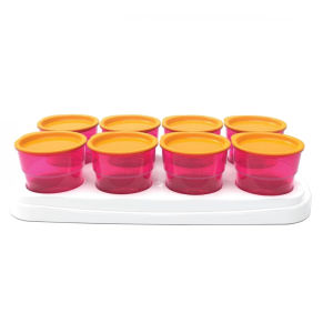 Baby Safe AP011 Round Muti Food Container with Tray Wadah Cubes Serba Guna