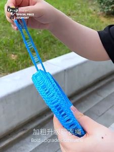 Thick Clothesline 10m Non Slip Windproof Outdoor Drying Rope for Household Quilt Airing No Drill Easy Install Heavy Duty Laundry Line for Balcony Garden Travel Camping