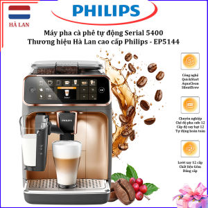 Máy pha cà phê tự động Serial 5400 LatteGo pha 12 loại đồ uống khác nhau. Thương hiệu Hà Lan cao cấp Philips - EP5144/72 - HÀNG CHÍNH HÃNG