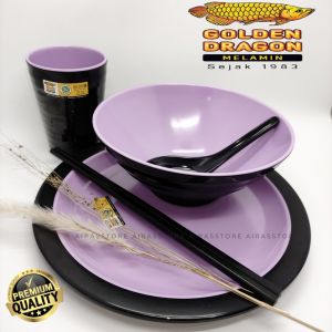 PROMO PAKET HEMAT SET KOREAN STYLE DINNER WARE. SET MELAMINE GOLDEN DRAGON 2 WARNA . SET MELAMINE TERMURAH. BEST SELLER DAN TERLARIS. SET MELAMINE MEWAH. FREE SUMPIT DAN SENDOK BEBEK