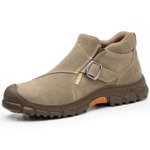 Terbaru Safety Shoes Ujung Besi Kerja Proyek Kulit Sapi Bludru Olahraga Sepatu Safety Boots Pria Kantor Konstruksi Anti Paku 388