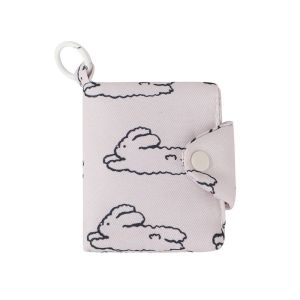PRETTY MJ Cute Student Coin Purse Fashion Portable Wallet Card Holder  Floral Printed Small Storage Bag