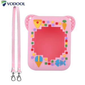 VODOOL Silicone Protective Cover with Lanyard Carrying Travel Case 3D Food Print for Bitzee Digital Pet Interactive Virtual