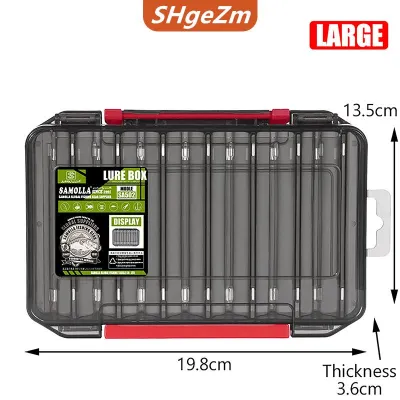 [COD] SHgeZm SPORTS 1 Hộp đựng dụng cụ câu cá hộp đựng Móc Câu Cá 12 ngăn Hộp đựng dụng cụ câu cá hai mặt