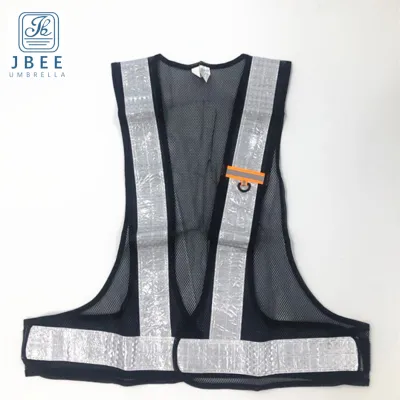 JBEE G017 high quality motorcycle bicycle reflective safety vest black and white fluorescent