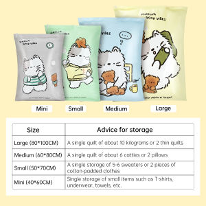 Vusign Vacuum Printed Compression Bag / Vacum Bag / Plastik Vacuum Vakum Tekan Tidak Perlu Pompa Kartun 1 Praktis VS57X