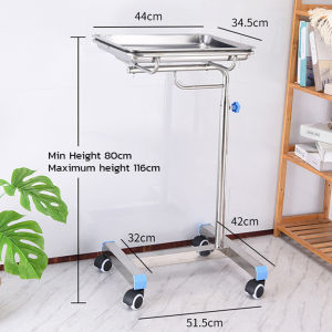 Medical equipment storage table Mayo Table Medical Tool Stainless Steel With Tray Stainless Steel Medical Trolley