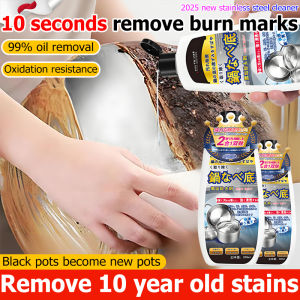 【10 seconds quick clean】stainless steel cleaner oil stain remover cookware cleaner no damage cookware black dirt cleaner spray pencuci periuk berkerak kitchen cleaning spray