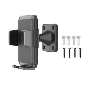 Universal Wall Mount Phone Holder Rack ABS Construction Wide Base For Secure Phone Placement In Kitchen And Living Areas