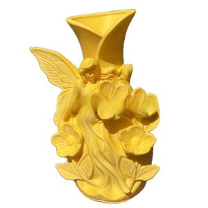 HUAGUES 3D Printed Fairy Vase Flower Arrangement Artistic Shape Art Ornaments Cute Forest Style Elf Emboss Vase Decor
