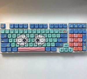 Ugly Fish Custom Keycaps XDA Profile 5-Side PBT Thermal Sublimation for Wooting/V98Pro/G87 Cute Girls RGB Hot-Swappable