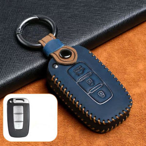 Keyless Remote Car Key Leather Protection Cover Casing key case For Hyundai Ioniq hybrid Elantra Tucson Reina Santa fe Kona Accen