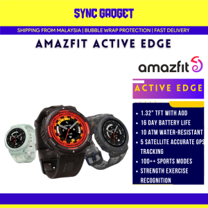 AMAZFIT Active Edge [AI Health Coach for Gym I  5 Satellites GPS I  Stylish Rugged Sport & Fitness Design I 16 Day Life]