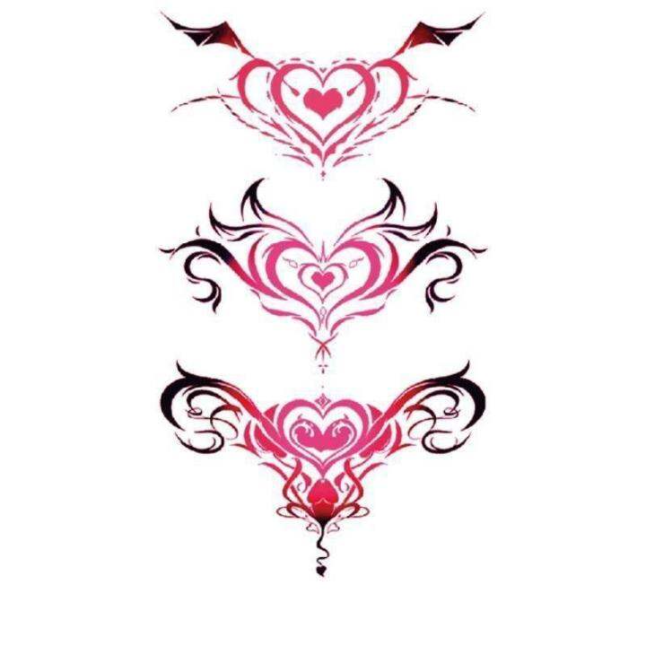 HP painted color sexy high succubus tattoo sticker grade sense imprint ...