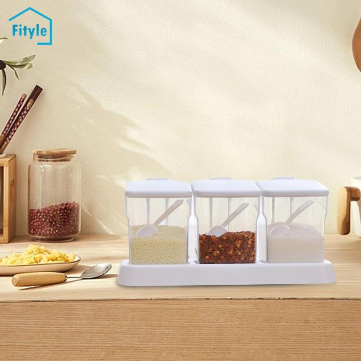Fityle Clear Seasoning Box Seasoning Organizer Box Storage