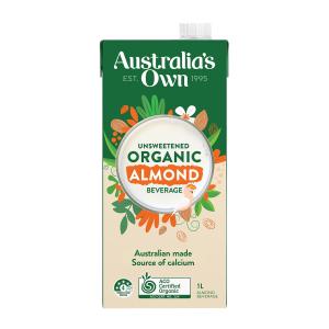 Australias Own Organic Unsweetened Almond Milk 1L