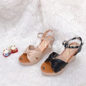 Giày cao gót 9 phân đế xuồng bản chéo nơ siêu nhẹ LT (X007)