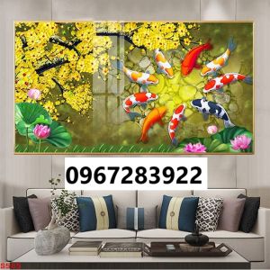 Gạch tranh 3D cá chép đẹp