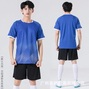 Mens Summer Football Uniform Set Short Sleeve Student Competition Training Team Uniform for Children and Adults with Number Printing for Summer
