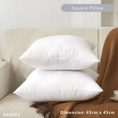 DORAMILL Square Pillow Cushion Insert Hotel Hollow Fill Inner Cushion Throw Square Home Pillow Bantal Sofa Pillow SP