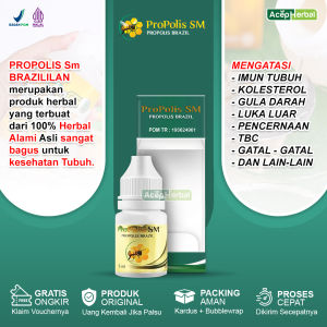 Propolis SM Ekstrak Propolis Brazilian Asli 100% Original Obat Multikhasiat Sudah Lulus BPOM MUI AMan Dikonsumsi Semua Kalangan Usia Anak Dewasa Ibu Hamil Menyusui Lansia